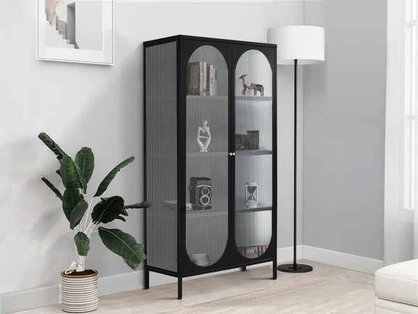 Arden 1.5m Storage Cabinet - Black
