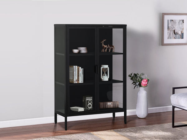 Boise 1.2m Display Cabinet - Black