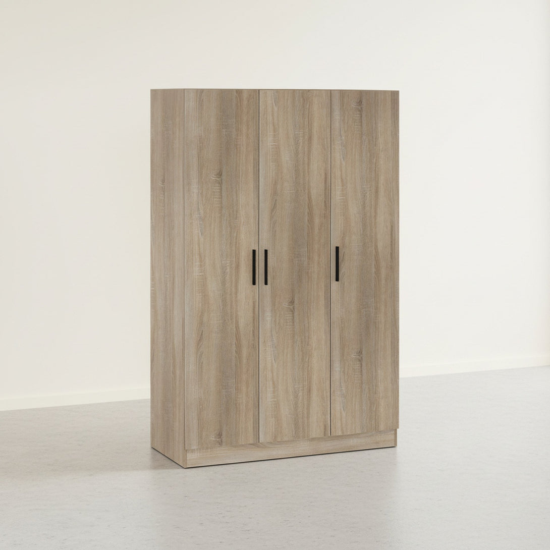 Bram 3 Door Wardrobe Cabinet - Oak