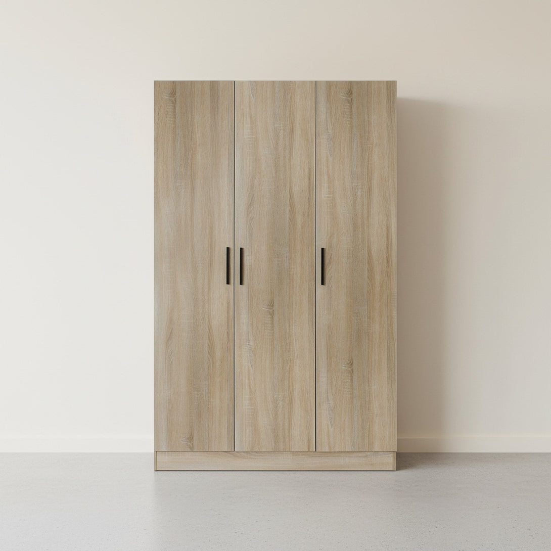 Bram 3 Door Wardrobe Cabinet - Oak