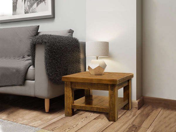 Settler Solid Wood Lamp Table - Lahsa