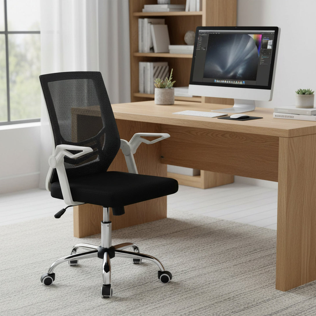 Leon Office Chair - Black + White