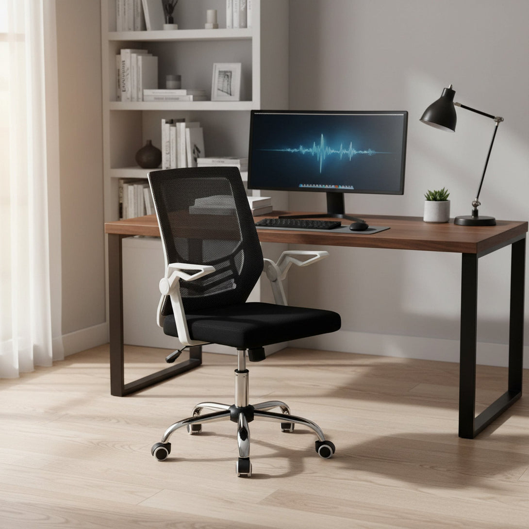 Leon Office Chair - Black + White
