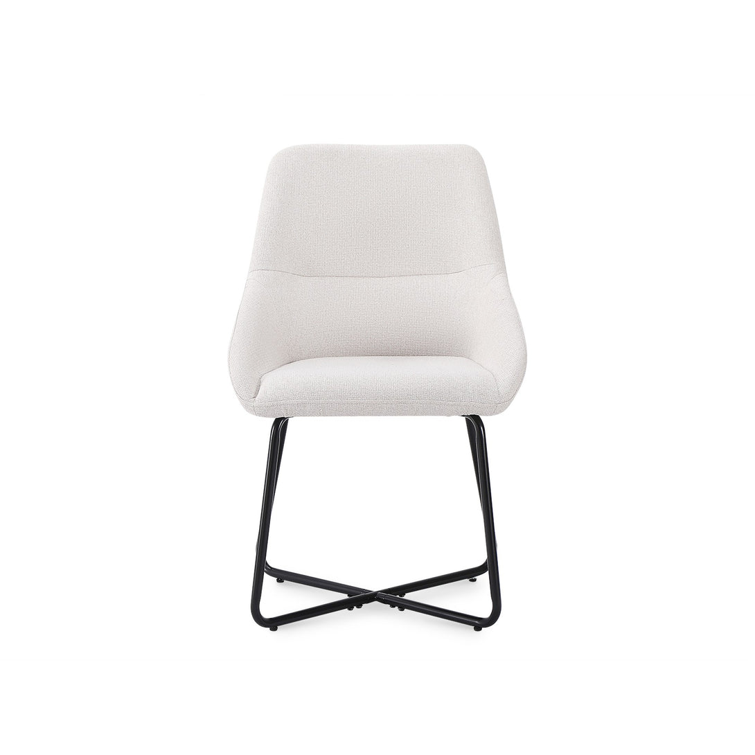 Alena Dining Chair - Set of 2 - Beige + Black