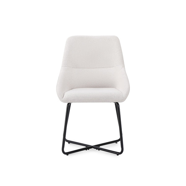 Alena Dining Chair - Set of 2 - Beige + Black