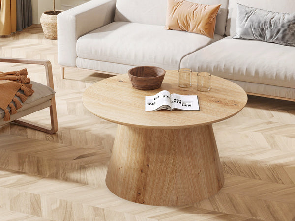 Jordan Round Coffee Table 80cm - Oak