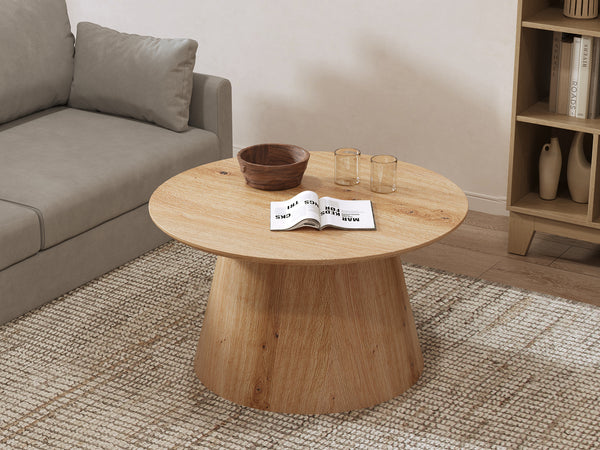 Jordan Round Coffee Table 80cm - Oak