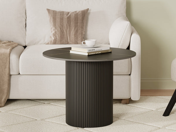 Dylan Ceramic Top Coffee Table 60cm - Black
