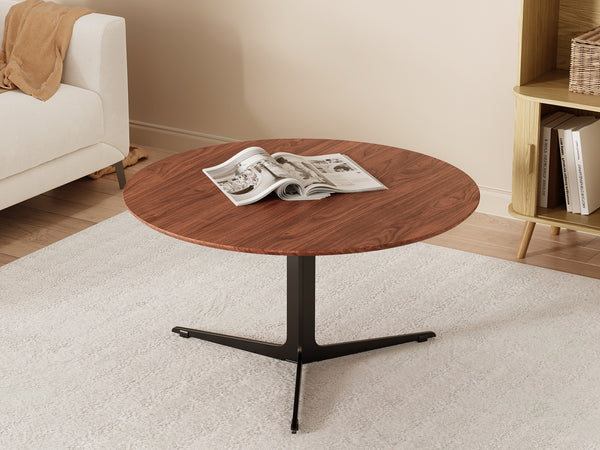 Donna Coffee Table 80cm - Brown + Black