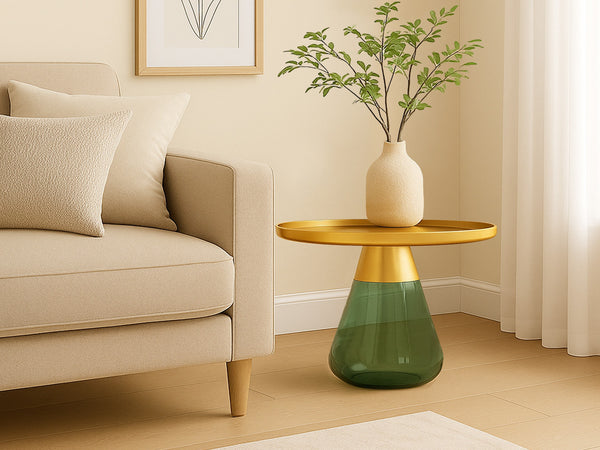 Hennie Round Coffee Table - Gold