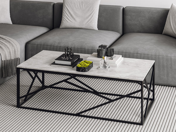 Shane Rectangular Ceramic Coffee Table