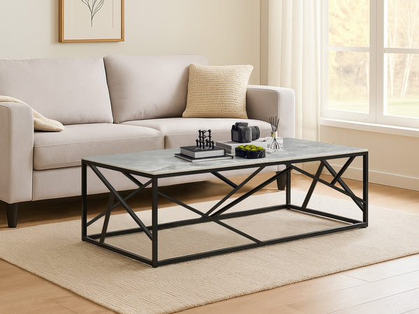 Shane Rectangular Ceramic Coffee Table
