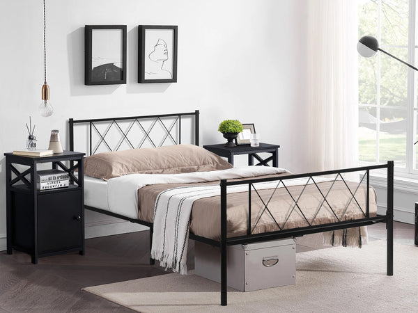 Picton King Single Metal Bed Frame - Black