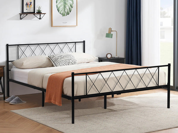 Picton Queen Metal Bed Frame - Black