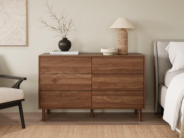 Custer 6 Drawers Lowboy - Walnut