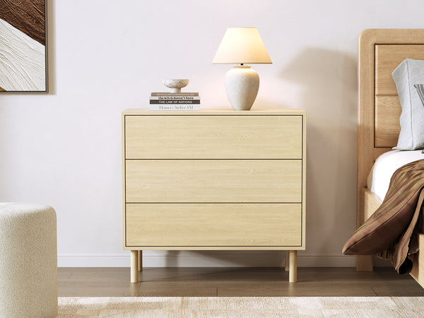 Custer 3 Drawers Tallboy - Oak