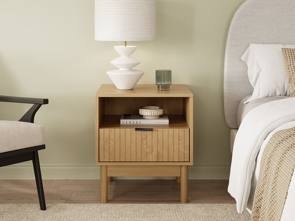 Sumter Bedside Table with Drawer - Oak