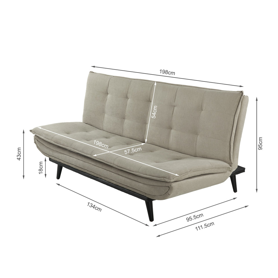 Dorking 3 Seater Sofa Bed - Taupe