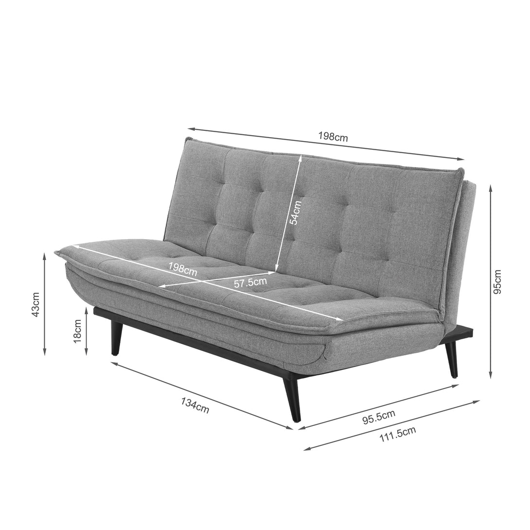 Dorking 3 Seater Sofa Bed - Dark Grey