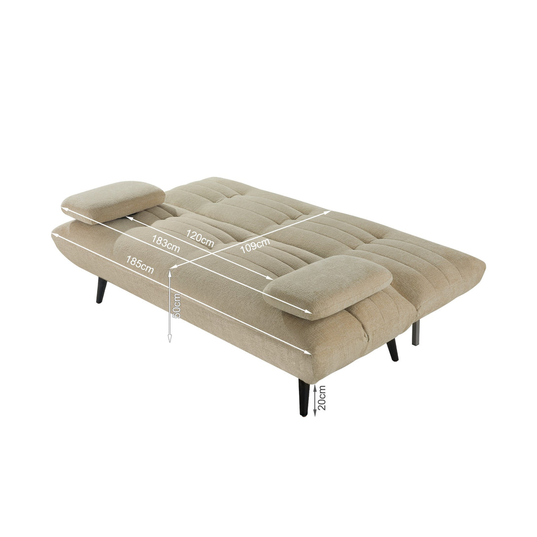 Fowey 3 Seater Sofa Bed - Taupe