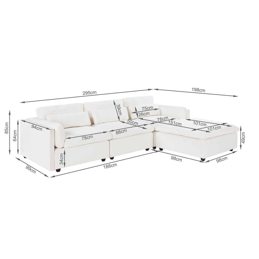 Barmouth Modular Sofa - Linen Cream