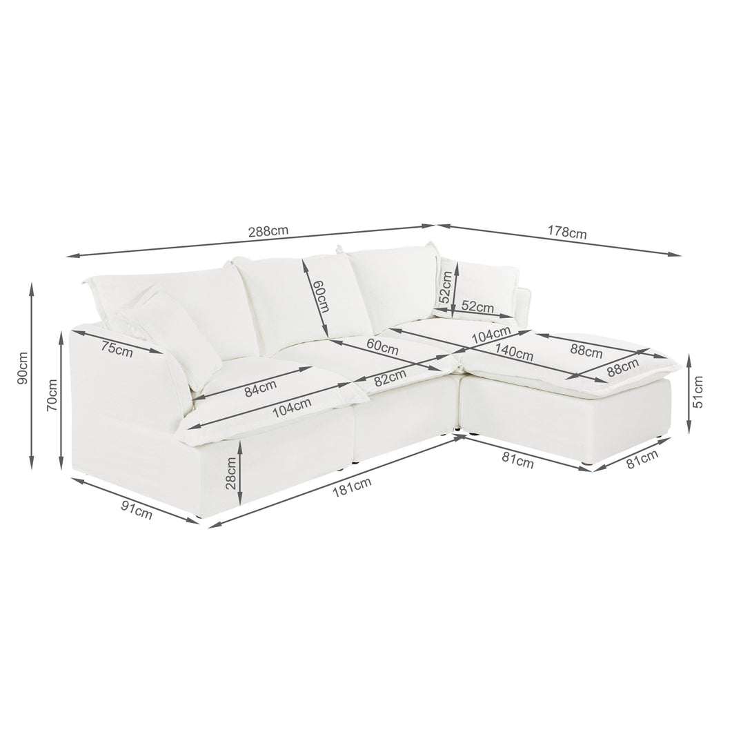 Haworth Modular Sofa - Linen Cream