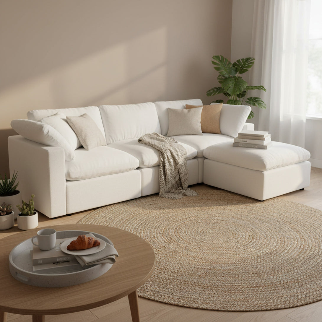 Bishopston Duck Feather Filled Modular Sofa - White