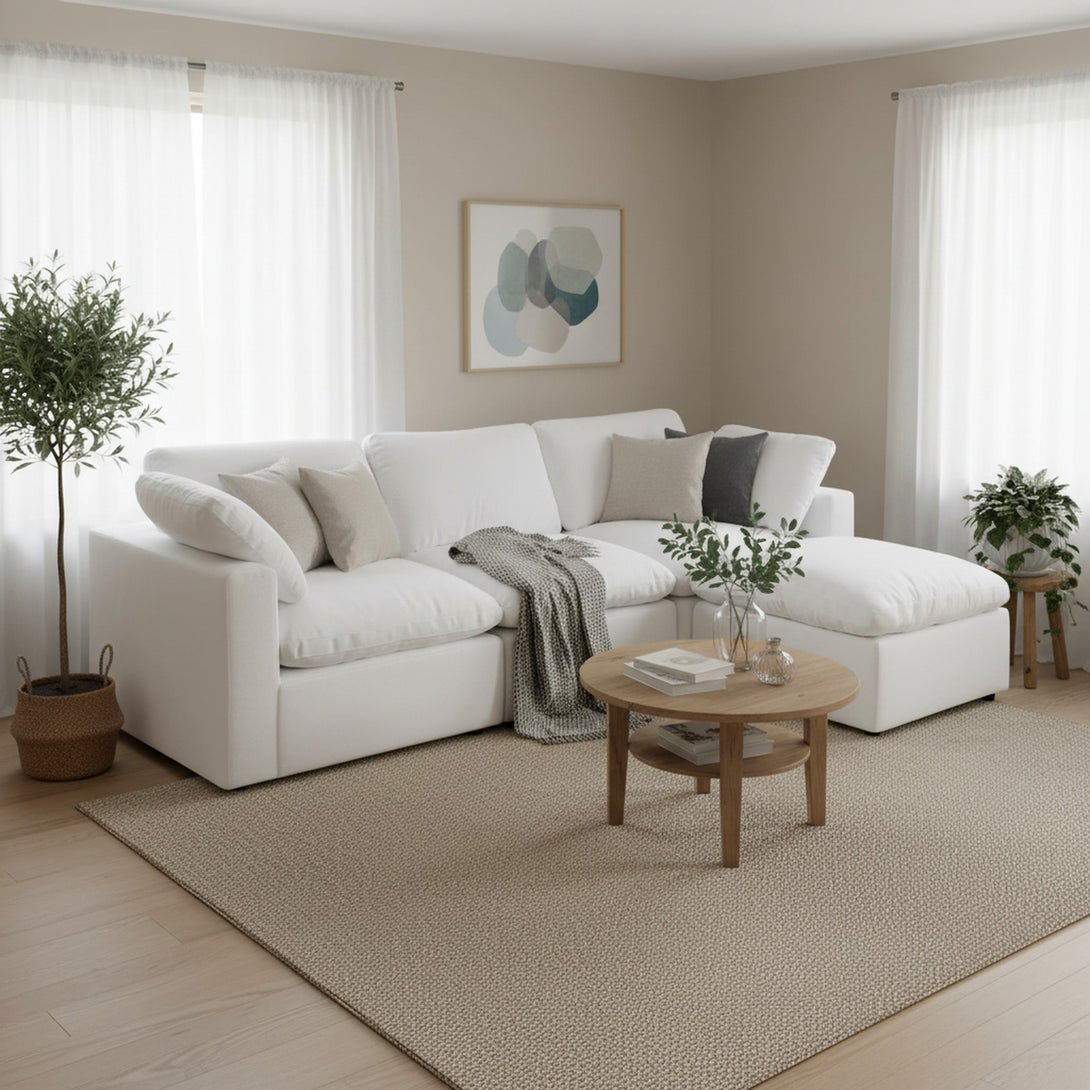 Bishopston Duck Feather Filled Modular Sofa - White