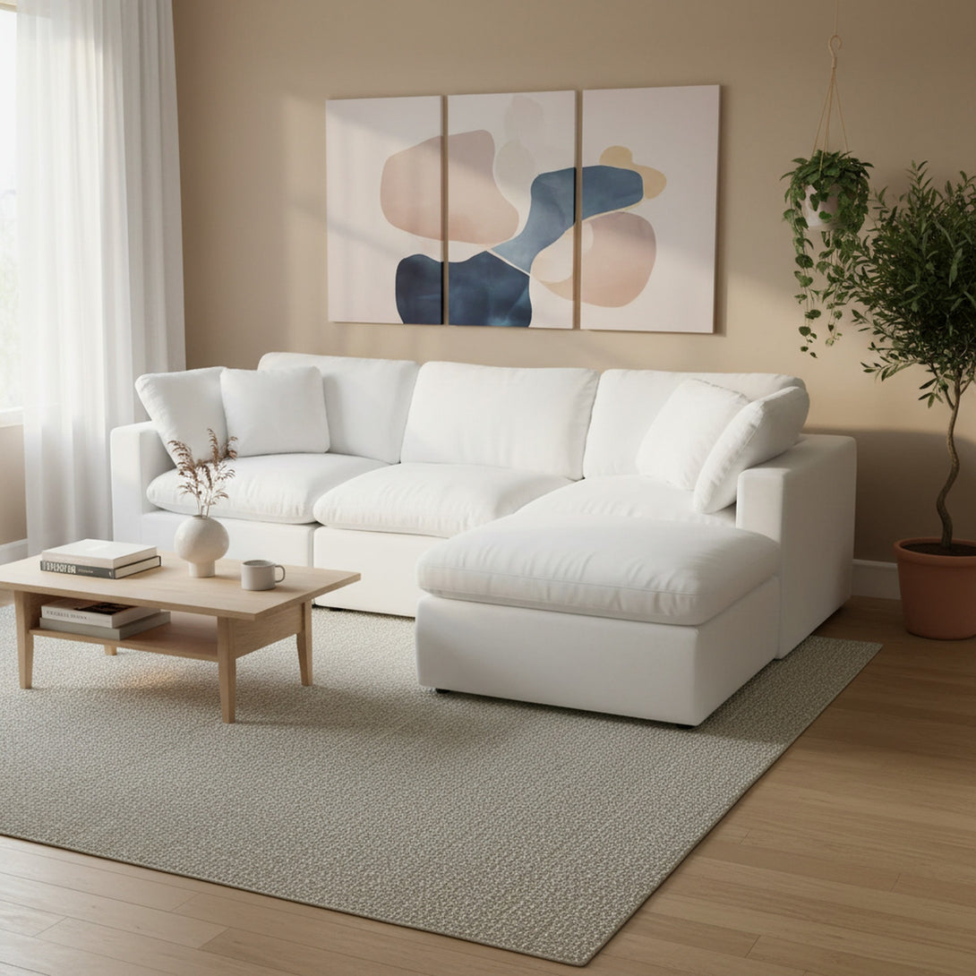 Bishopston Duck Feather Filled Modular Sofa - White
