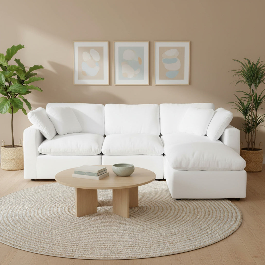 Bishopston Duck Feather Filled Modular Sofa - White