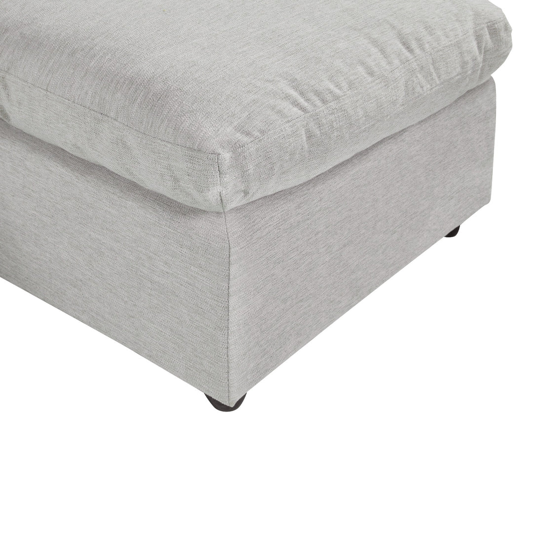 Hexham 3 Seater Modular Sofa with Ottoman - Grey
