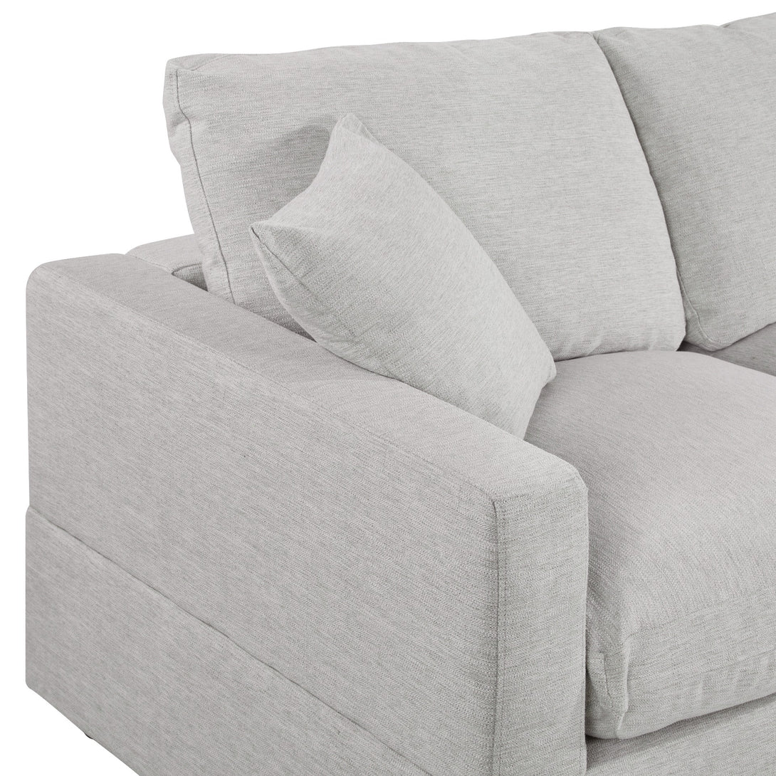 Hexham 3 Seater Modular Sofa with Ottoman - Grey