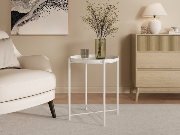 Xenia Round Coffee Table - White