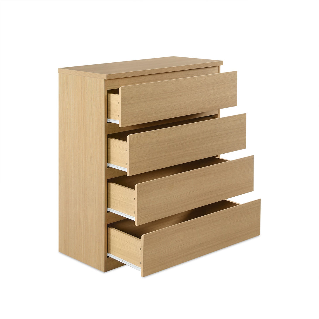 TONGASS 4 Drawer Tallboy - OAK 