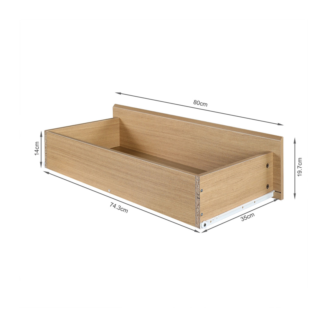TONGASS 4 Drawer Tallboy - OAK 