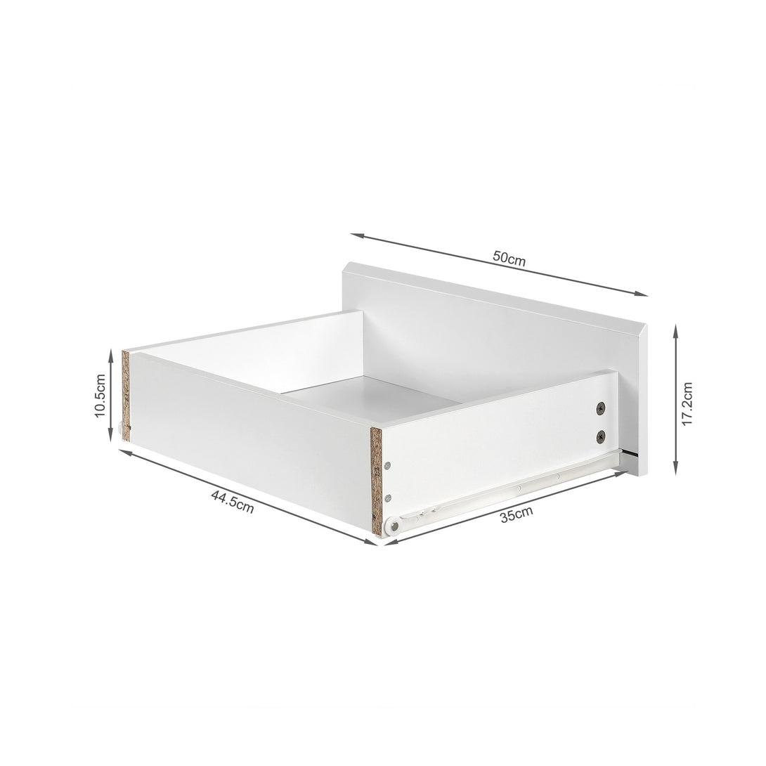 Angeles High Gloss Bedside Table - White 