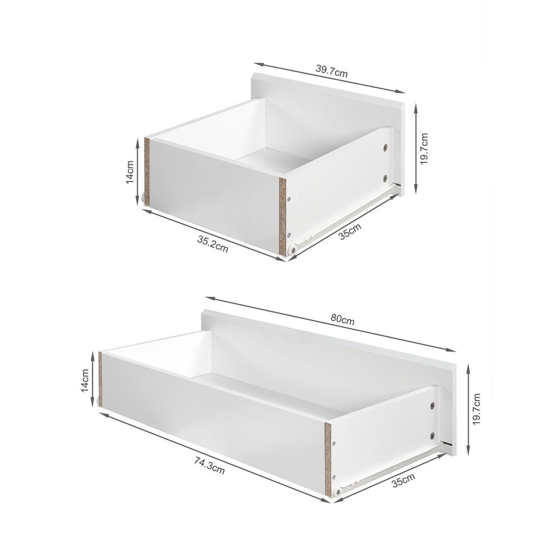Angeles High Gloss 5 Drawer Tallboy - White 