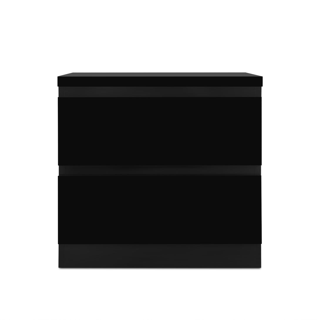 Angeles High Gloss Bedside Table - Black