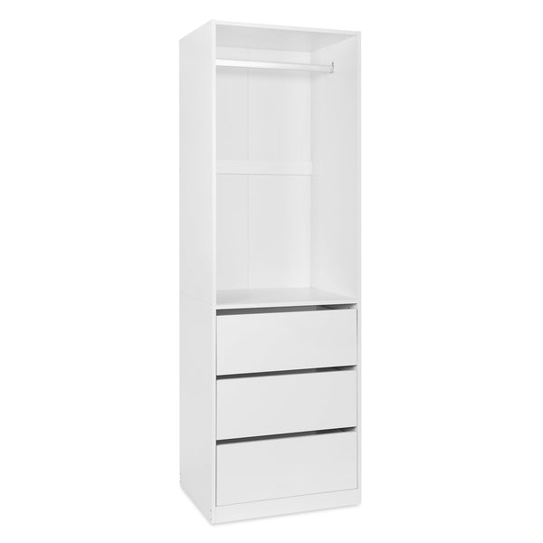 PAYETTE 3 Drawer Wardrobe - WHITE