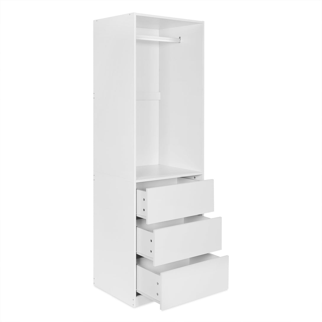 PAYETTE 3 Drawer Wardrobe - WHITE