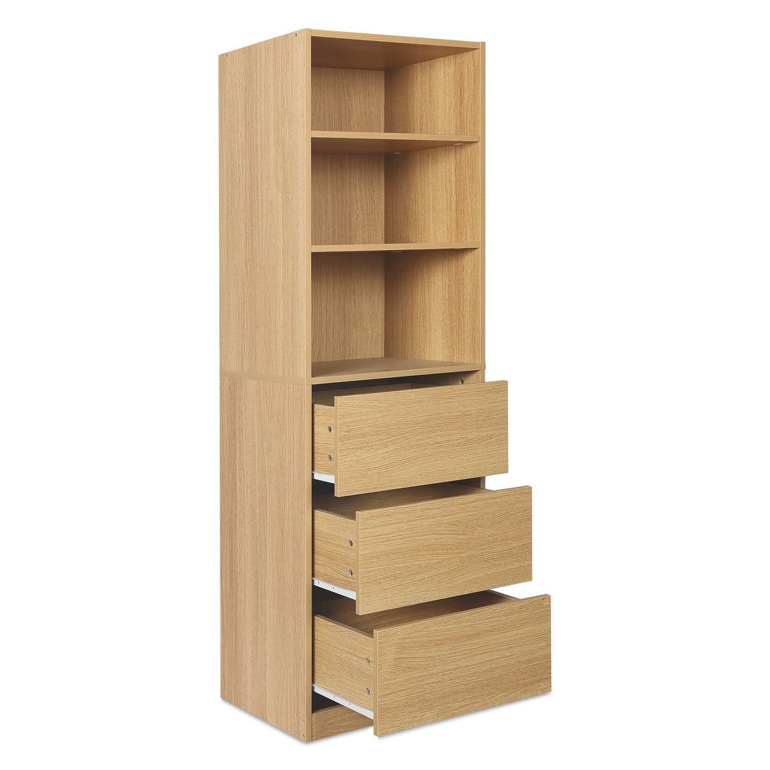 PAYETTE 3 Drawer & Shelf Wardrobe - OAK