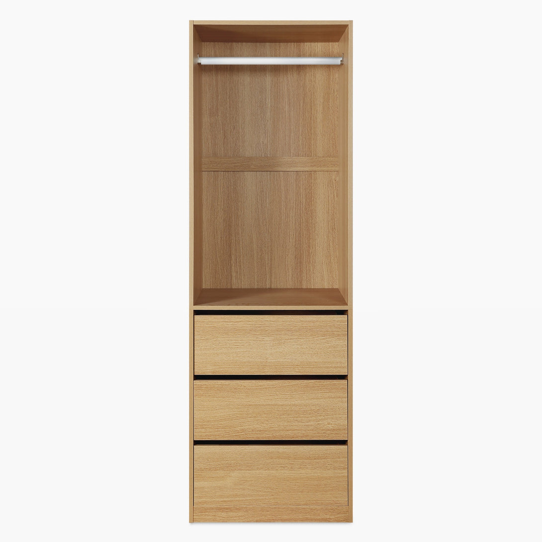 PAYETTE 3 Drawer Wardrobe - OAK