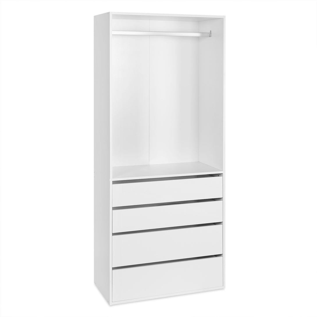 DELTA 4 Drawer Wide Wardrobe - WHITE