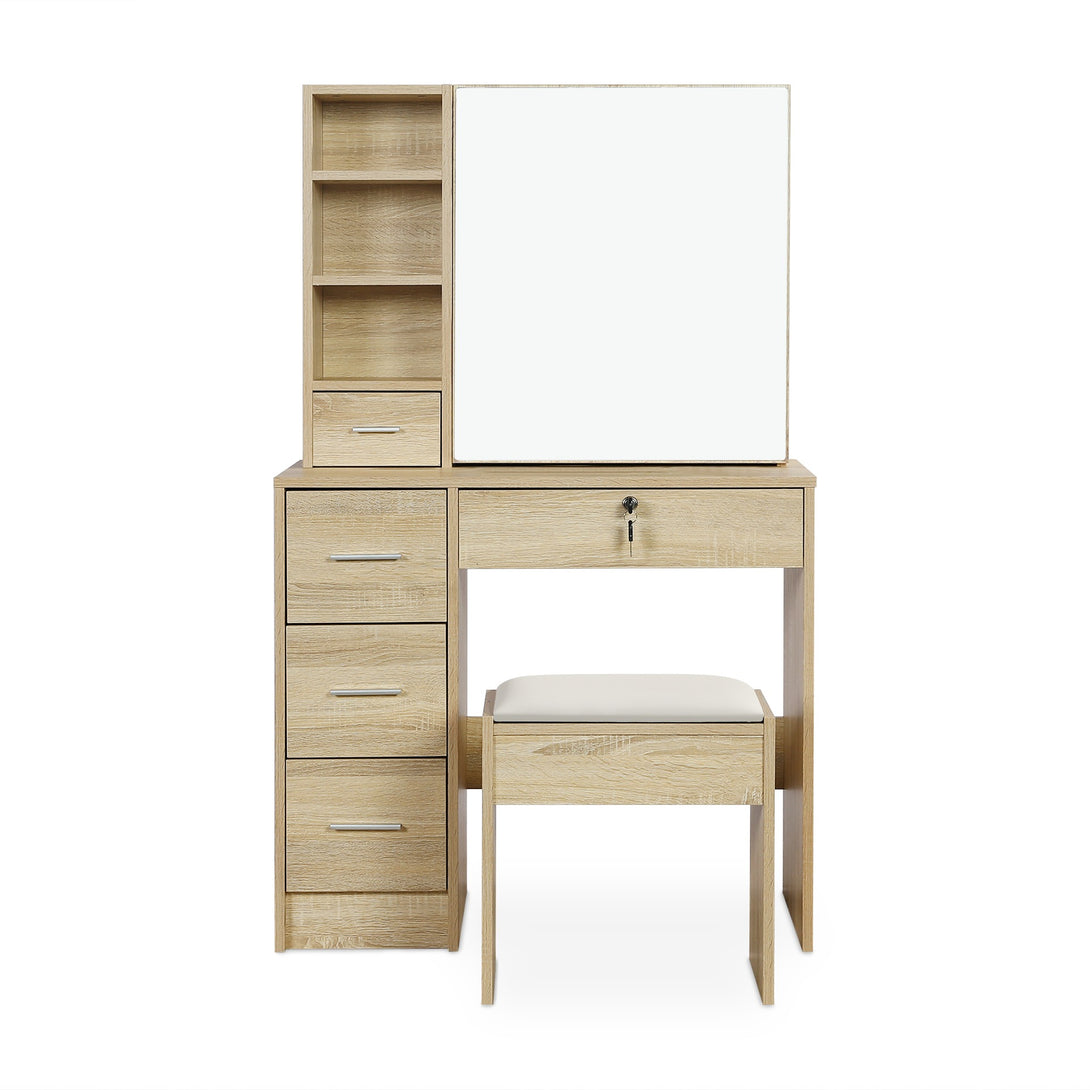 Carnation Dressing Table with Drawers Set - Oak
