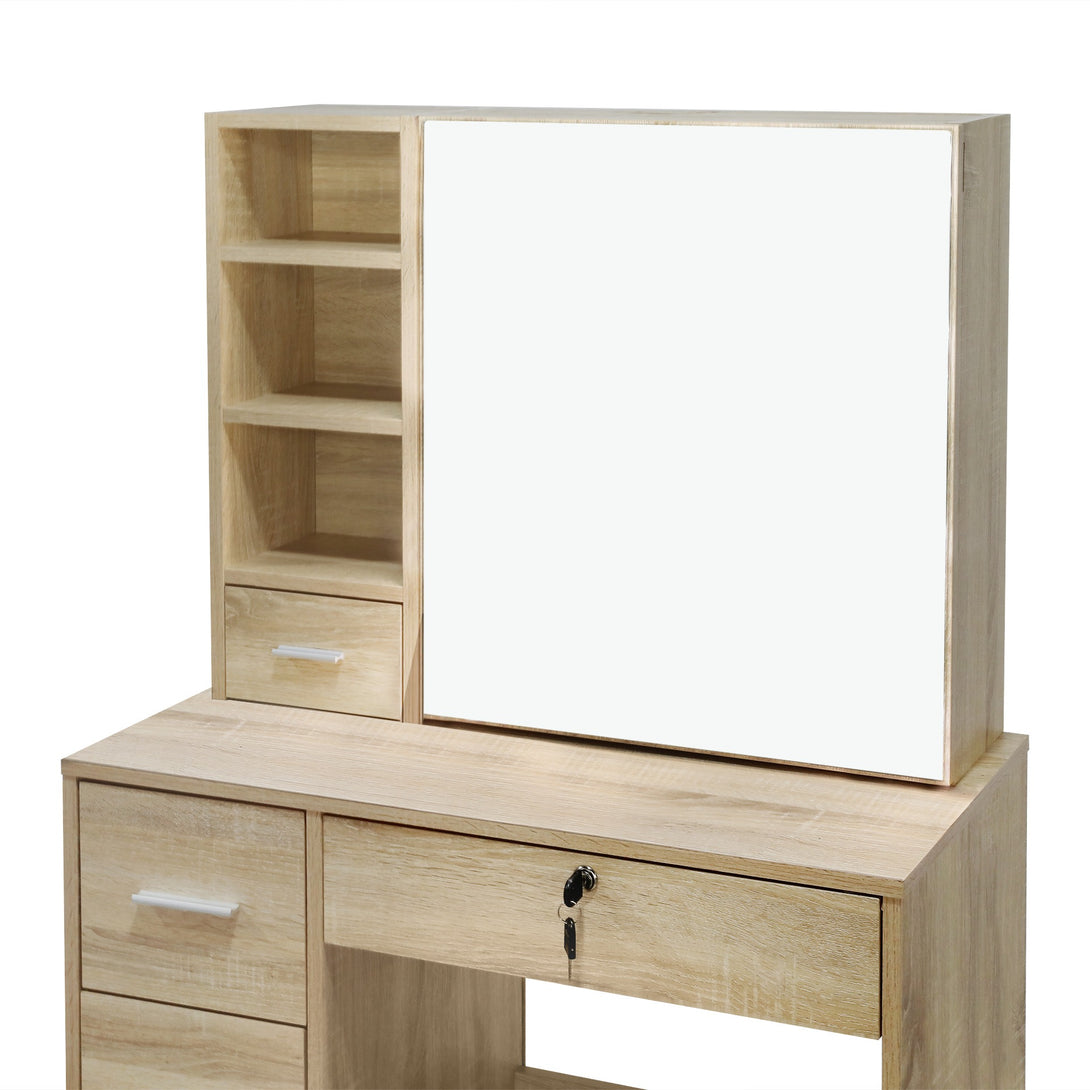 Carnation Dressing Table with Drawers Set - Oak