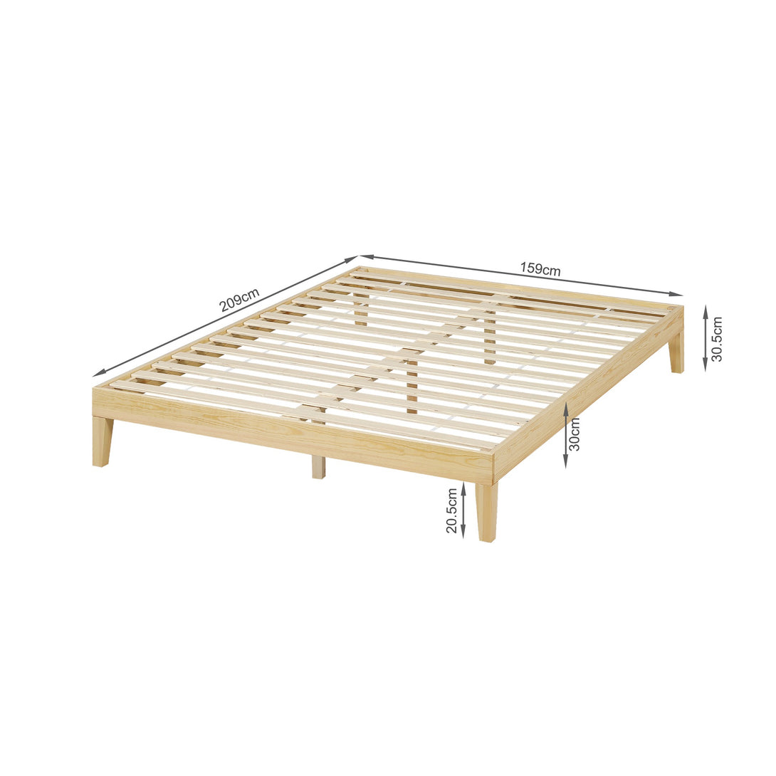Creise Queen Wooden Bed Frame - Light Oak