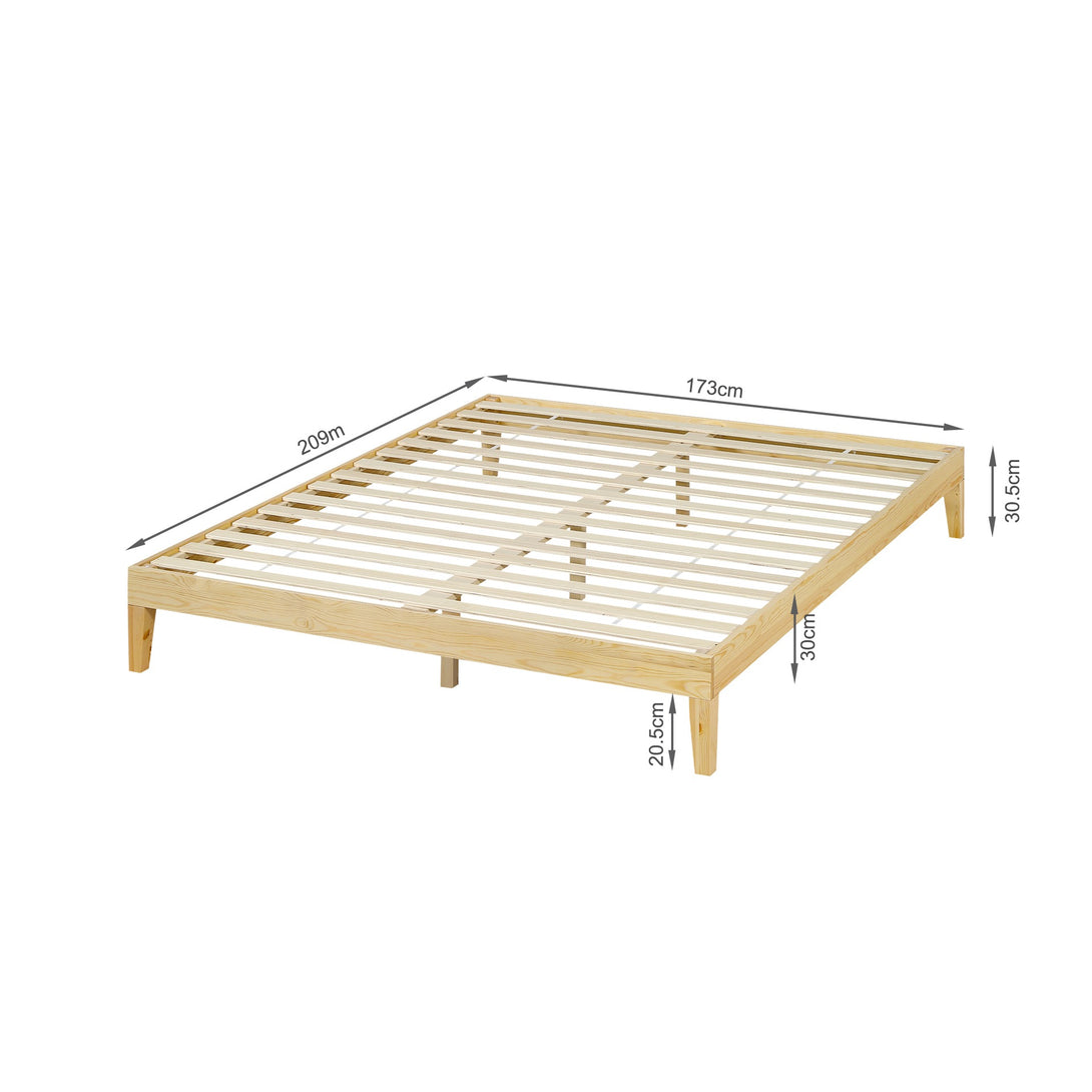 Creise King Wooden Bed Frame - Light Oak
