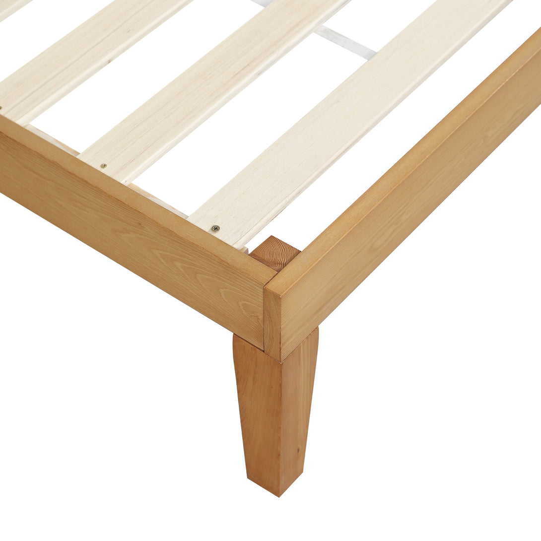 Conival Double Wooden Bed Frame - Natural Oak