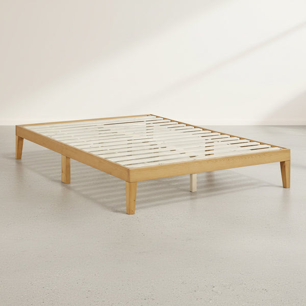 Conival Double Wooden Bed Frame - Natural Oak