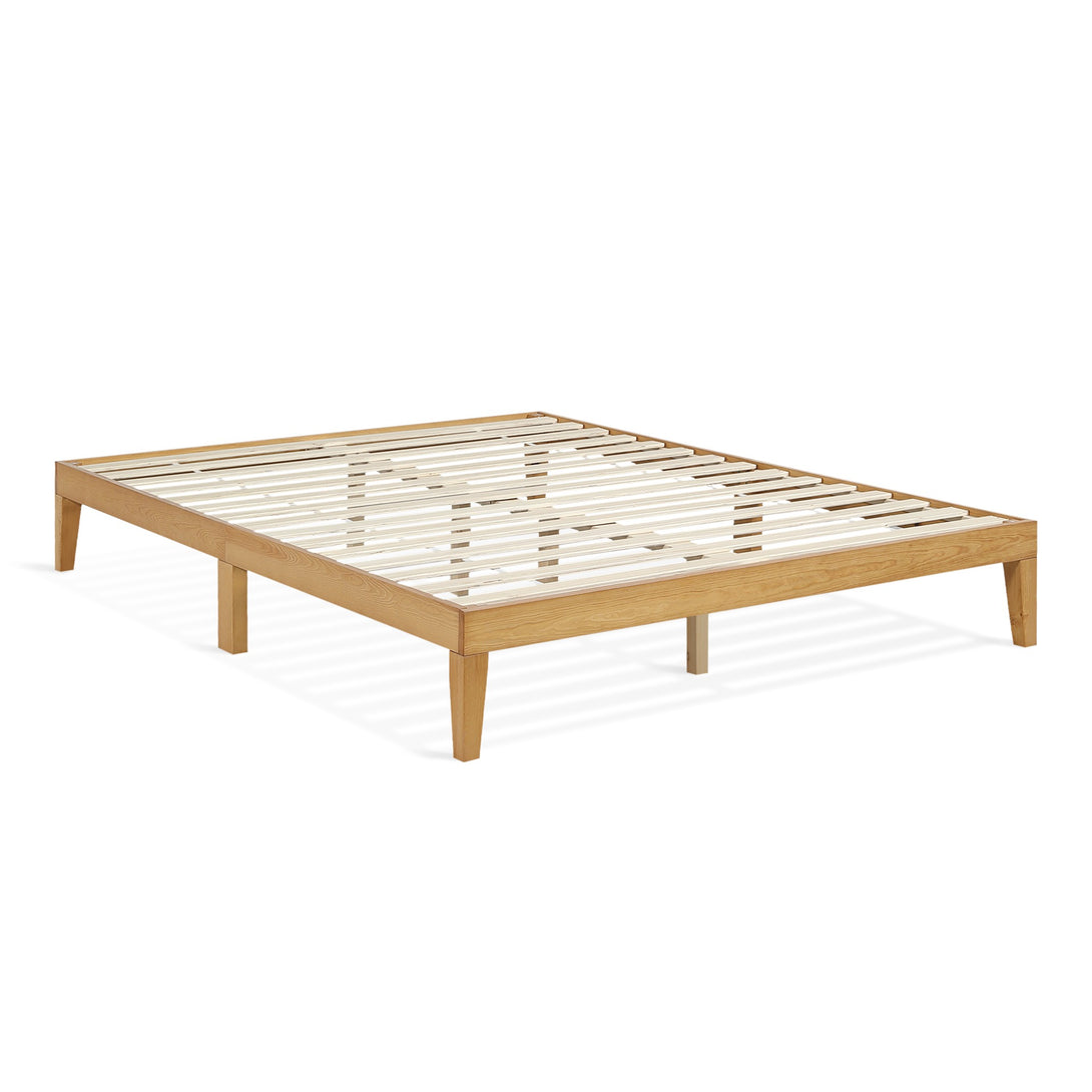 Conival Queen Wooden Bed Frame - Natural Oak